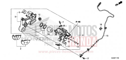 REAR BRAKE CALIPER CRF250RLAH de 2017